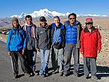 20 Pemba Rinjii, Pasang, Ngawang, Jerome Ryan, Pemba, Gyan Tamang On Tong La With Shishapangma Behind Here is my 2010 crew on the Tong La with Shishapangma behind: cook Pemba Rinjii, cook�s helper Pasang, Tibetan guide Ngawang, Jerome Ryan, Tibetan driver Pemba, and Nepalese guide Gyan Tamang.